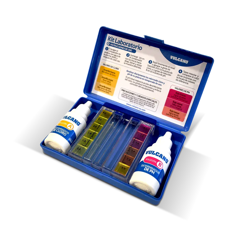 Kit de prueba de pH y cloro 2 en 1. Vulcano
