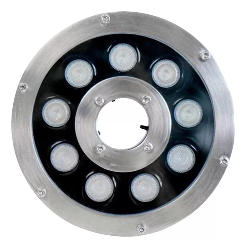 Farol retorno de piso para fuente de agua - efecto burbujeador iluminado LED RGB 6 W