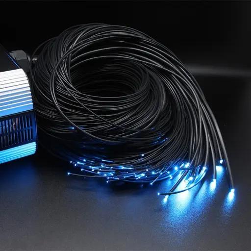 Cable de fibra óptica PMMA enchaquetado efecto cielo estrellado. 2,00mm 150pcs 20M